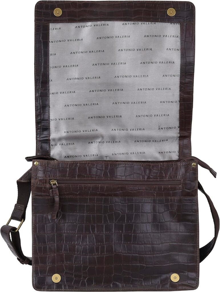 ANTONIO VALERIA Albert Premium Leather Messenger Bag for Men