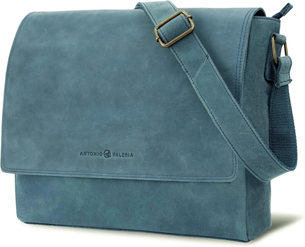 ANTONIO VALERIA Robert Premium Leather Messenger Bag for Men