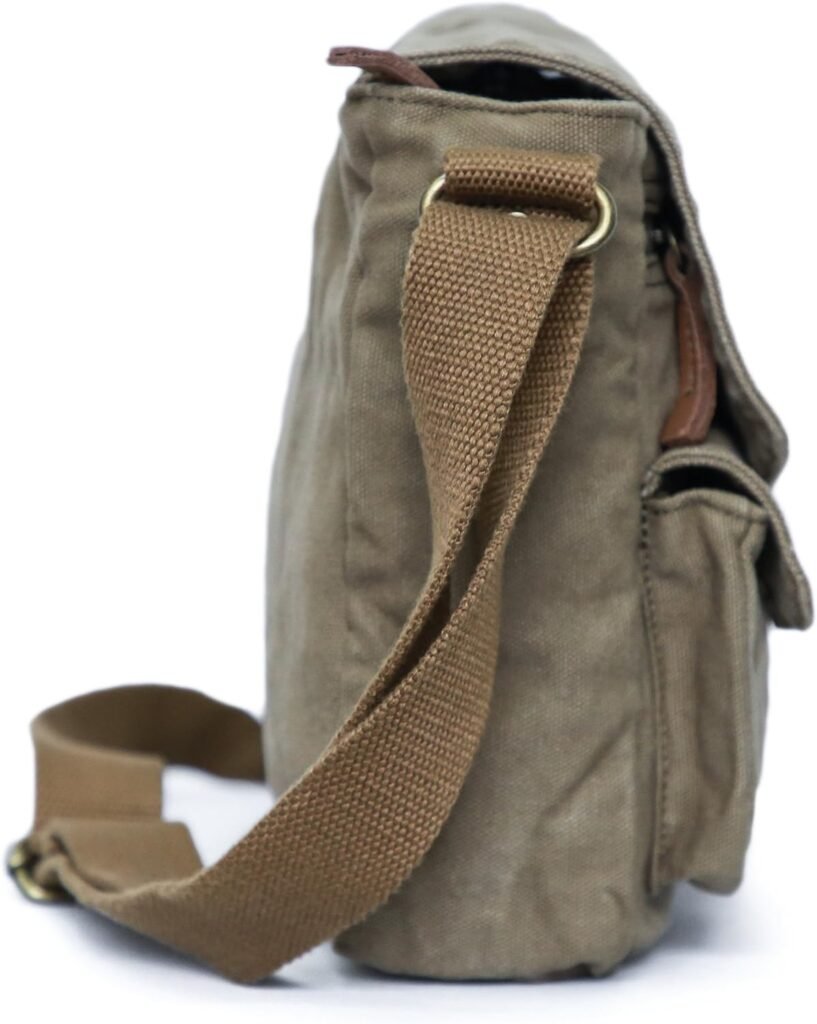 Gootium Canvas Messenger Bag - Vintage Crossbody Shoulder Bag Military Satchel