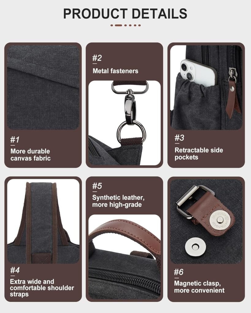 Messenger bag for Men,Small Sling Crossbody Backpack Shoulder Bag for Men Women,canvas Strap Backpack Sling Bag